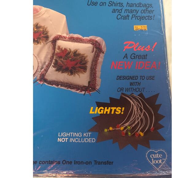 Flash n’able Baby Cardinals Iron-On Heat Transfer 11x6.5 Vintage 1980s NOS - Picture 5 of 9